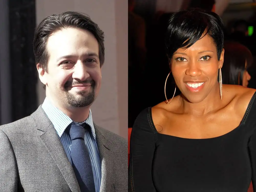 Regina King and Lin-Manuel Miranda