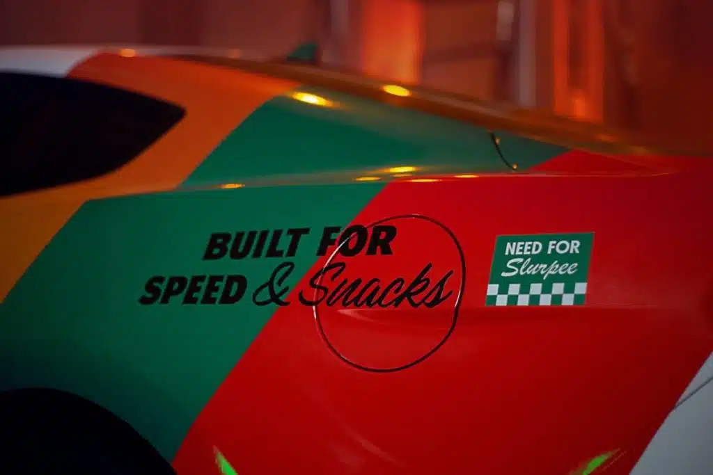 Constructed by fans and inspired by snacks: 7-Eleven unveils the complete Model 711 car