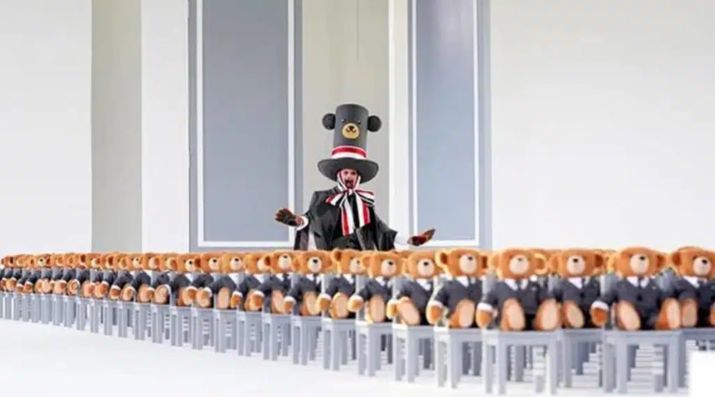 Thom Browne hosts a 'Teddy Talk,' a playful toy-themed show.