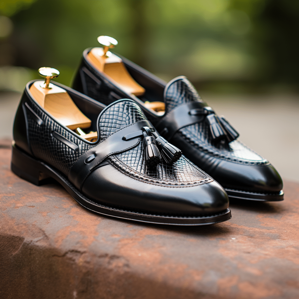 black loafers