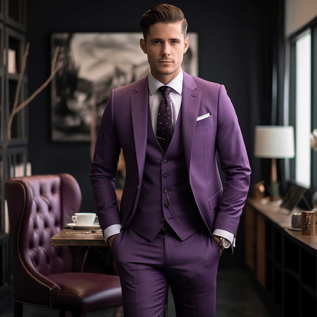 purple suit