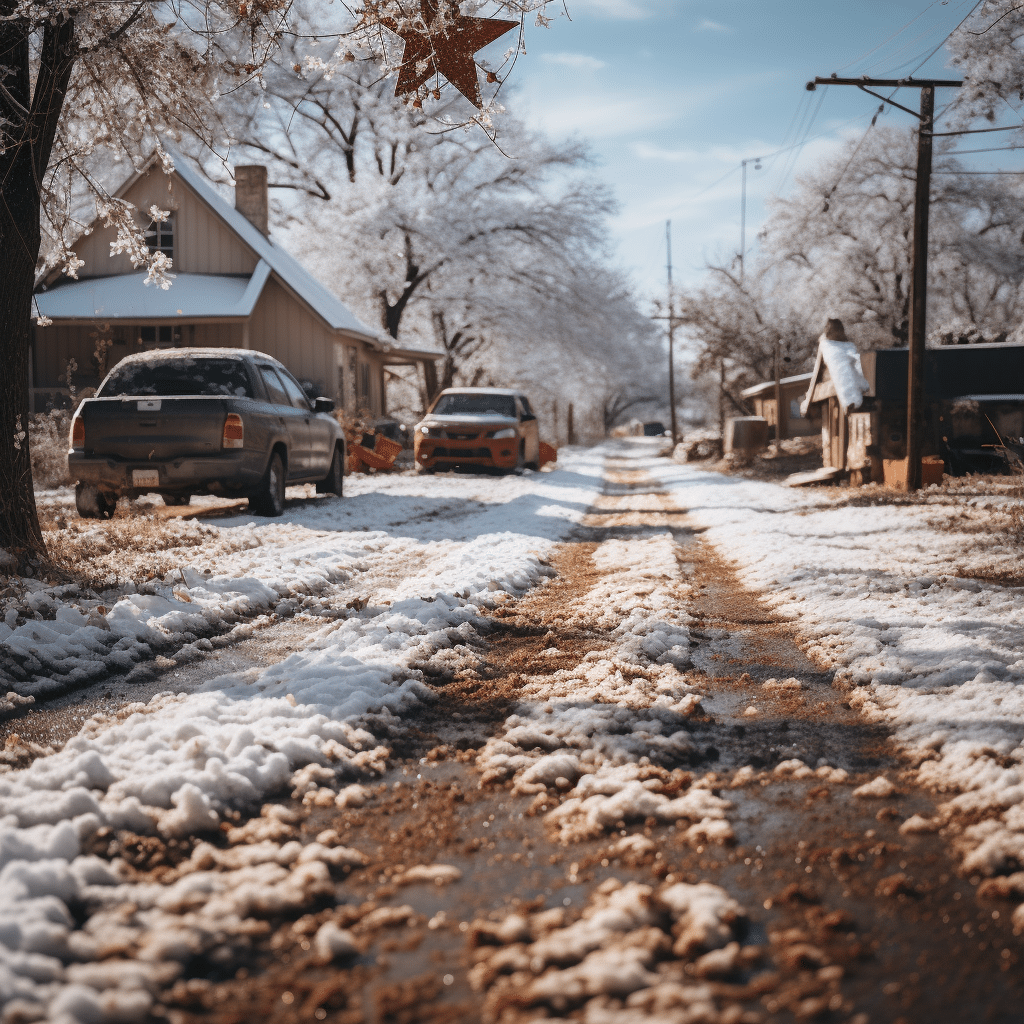 snow in texas