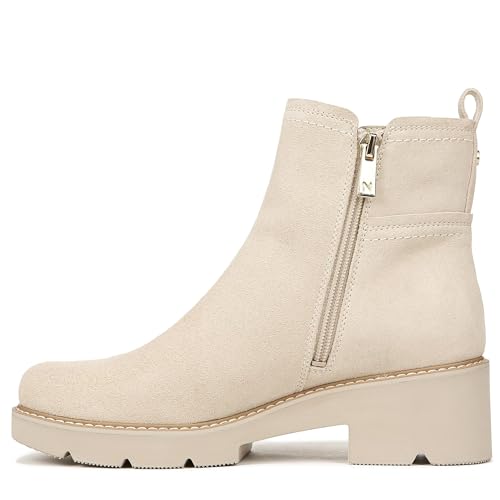 Naturalizer Women's Darry Bootie Water Repellent Ankle Boot, Porcelain Beige Suede,