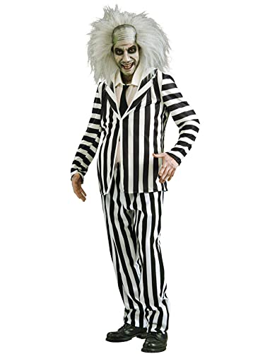 Rubie's mens Beetlejuice Adult Sized Costumes, BlackWhite, Standard US