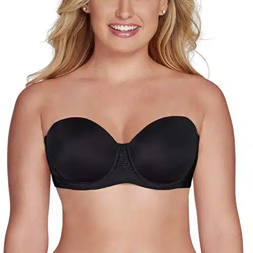 Vanity Fair womens Beauty Back Smoothing Strapless (b   dd) Bra, Midnight Black, C US