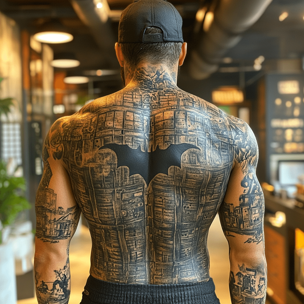 ben affleck back tattoo