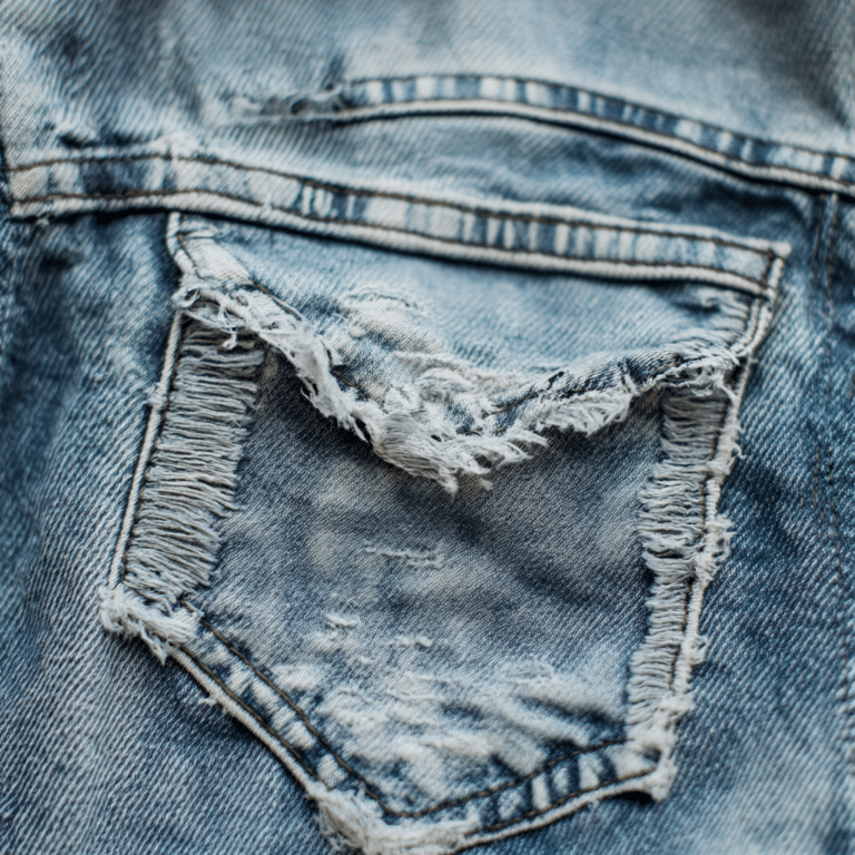 distressed jeans