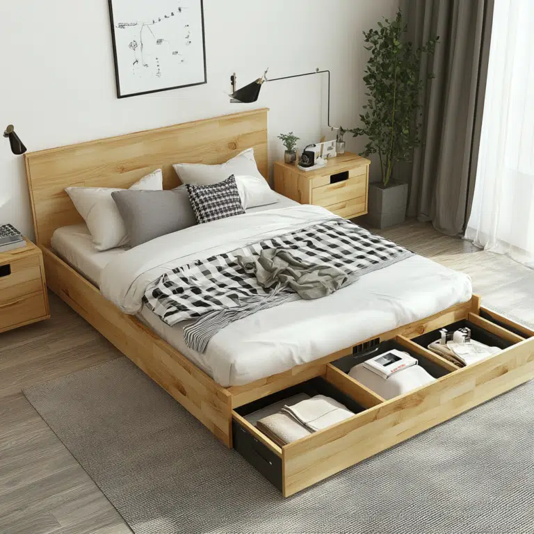 king bed frame with storage