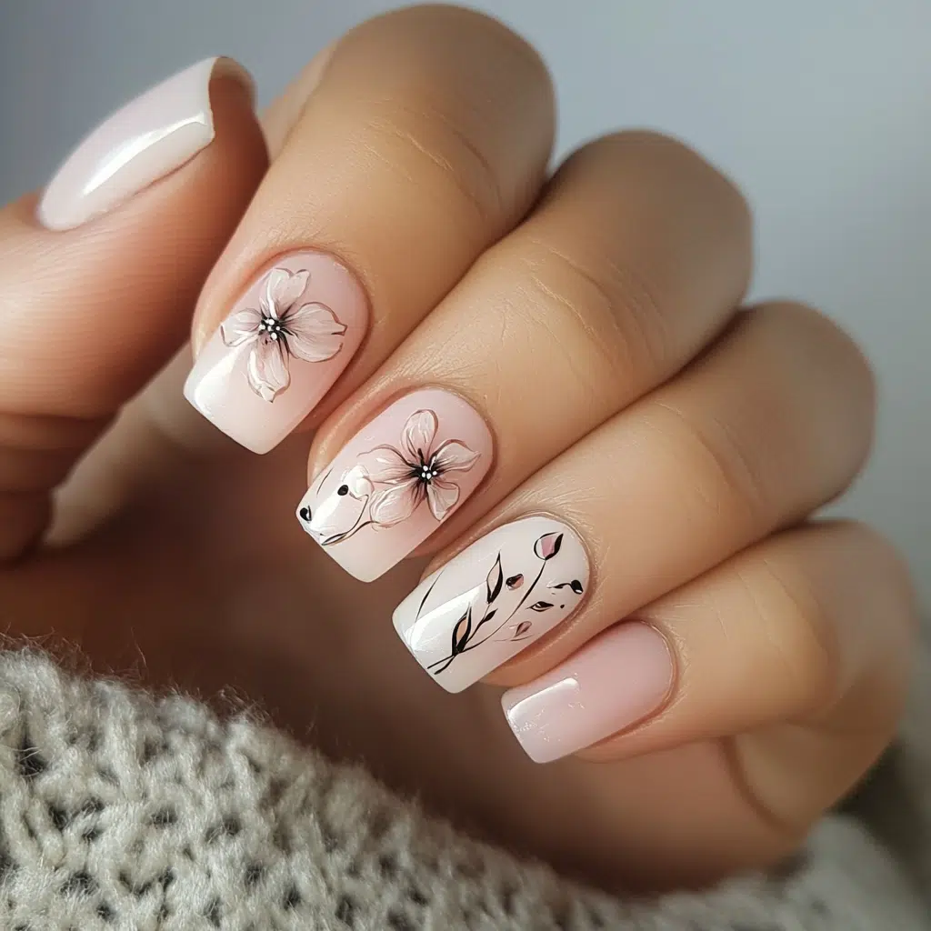 short acrylic nails